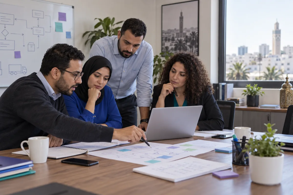 Atelier de cadrage ERP avec une équipe métier à Casablanca